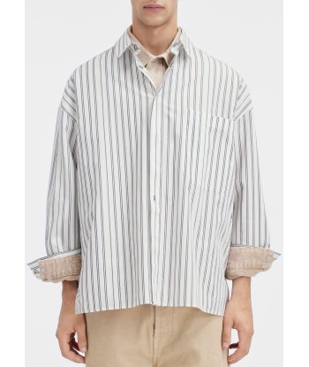 JACQUEMUS - LA CHEMISE MANCHES LONGUES PRINT BEIGE STRIPES d'Europe débarque