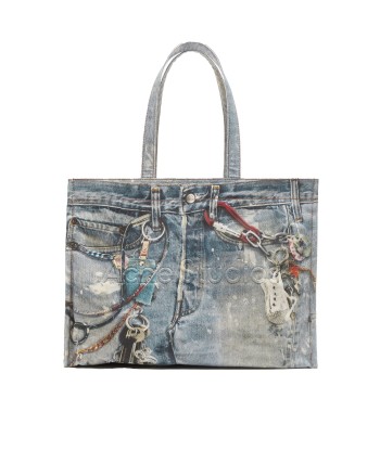 ACNE STUDIOS - TOTE BAG PRINTED MID BLUE la chaussure