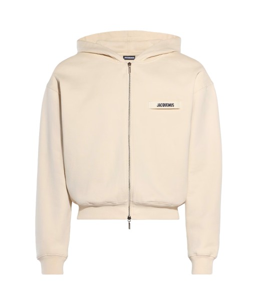 JACQUEMUS - LE HOODIE ZIP GROS GRAIN BEIGE Paris Déstockage Promo