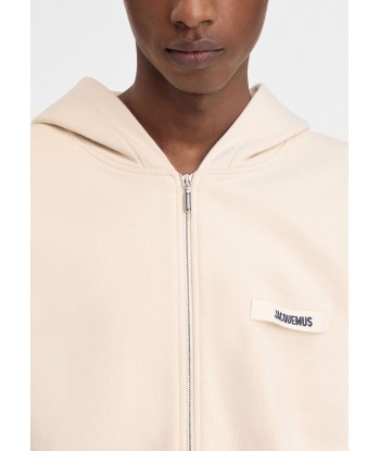 JACQUEMUS - LE HOODIE ZIP GROS GRAIN BEIGE Paris Déstockage Promo