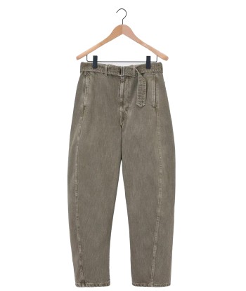 LEMAIRE - TWISTED BELTED PANTS DENIM SLOW OLIVE 2024