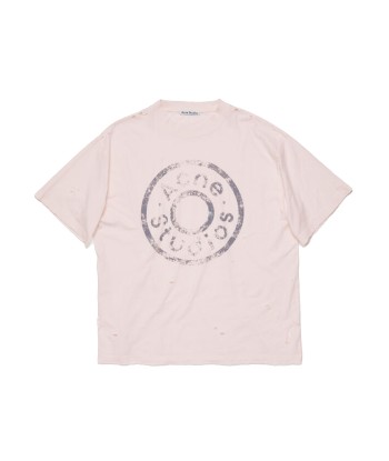 ACNE STUDIOS - LOGO T-SHIRT RELAXED FIT FADED PINK rembourrage situé sous