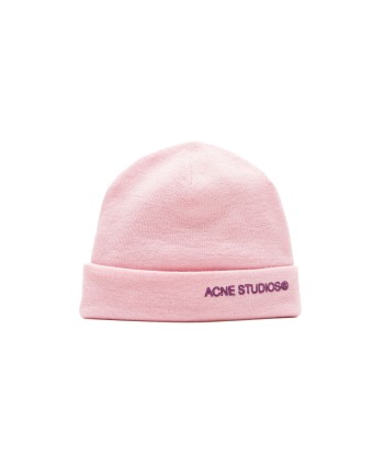 ACNE STUDIOS - LOGO BEANIE LIGHT PINK de la marque