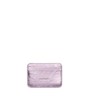 ACNE STUDIOS - LEATHER CARD HOLDER LAVENDER PURPLE rembourrage situé sous