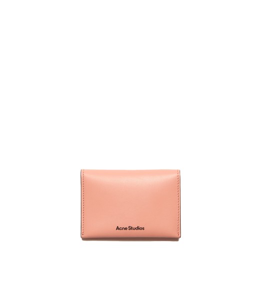 ACNE STUDIOS - FOLDED LEATHER WALLET SALMON PINK Fin de série