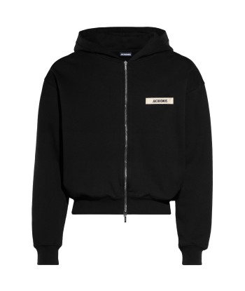 JACQUEMUS - LE HOODIE ZIP GROS GRAIN BLACK Venez acheter