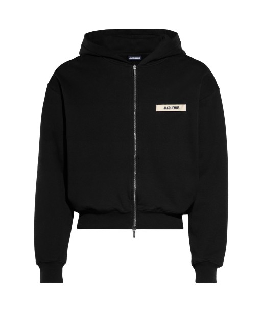 JACQUEMUS - LE HOODIE ZIP GROS GRAIN BLACK Venez acheter