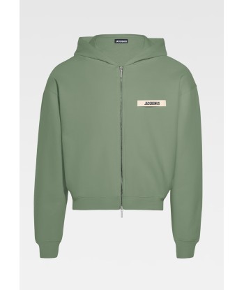 JACQUEMUS - LE HOODIE ZIP GROS GRAIN PALE GREEN pas cher 