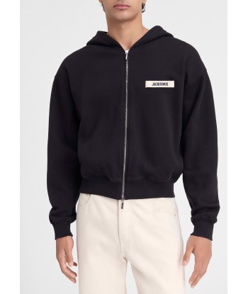 JACQUEMUS - LE HOODIE ZIP GROS GRAIN BLACK Venez acheter