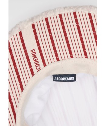 JACQUEMUS - LE BOB ARTICHAUT OFF-WHITE/RED STRIPES 2023