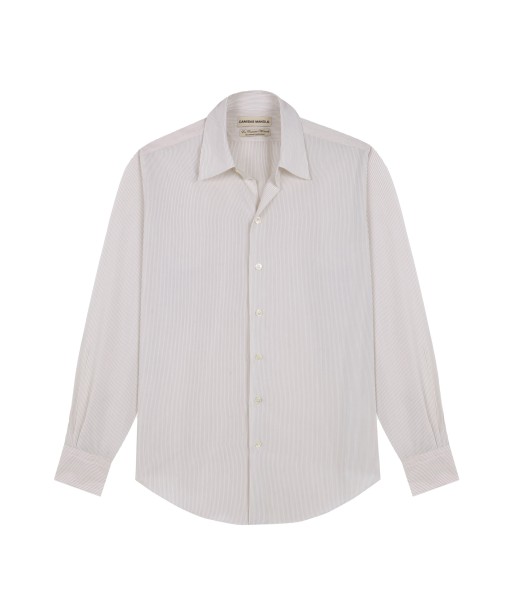 CAMISAS MANOLO - NORMAL SHIRT OFF WHITE BLACK STRIPES pas cher 