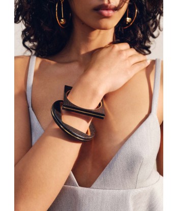 JACQUEMUS - LE BRACELET CARRE GOLD / BROWN 50-70% off 