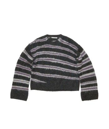 ACNE STUDIOS - MOHAIR BLEND JUMPER DARK GREY MELANGE / MULTI Les magasins à Paris et en Île-de-France