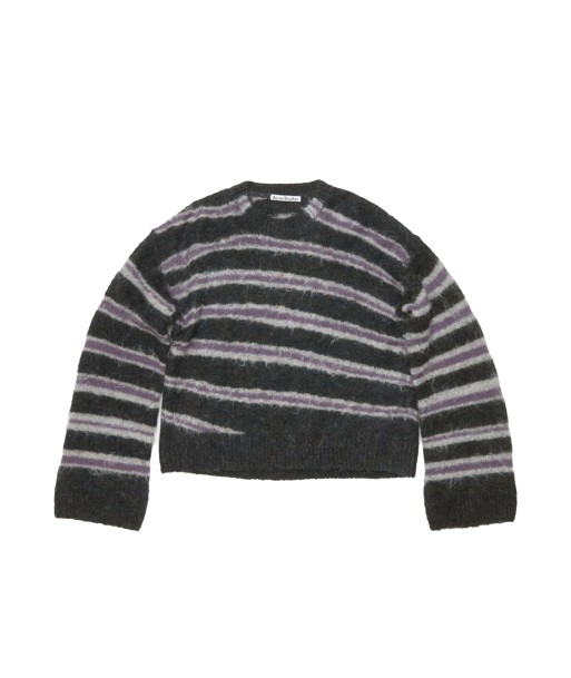 ACNE STUDIOS - MOHAIR BLEND JUMPER DARK GREY MELANGE / MULTI Les magasins à Paris et en Île-de-France