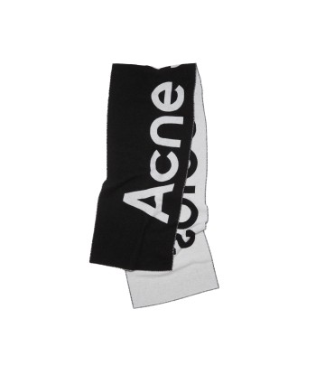 ACNE STUDIOS - LOGO JACQUARD SCARF NARROW BLACK / WHITE Par le système avancé 