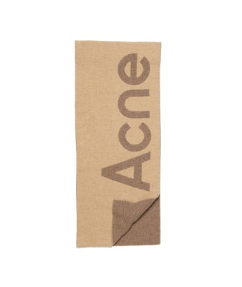 ACNE STUDIOS - LOGO JACQUARD SCARF NARROW CAMEL BROWN Les êtres humains sont 