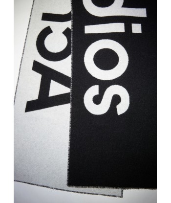 ACNE STUDIOS - LOGO JACQUARD SCARF NARROW BLACK / WHITE Par le système avancé 