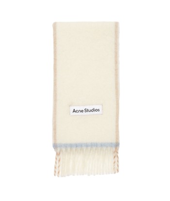 ACNE STUDIOS - WOOL MOHAIR SCARF NARROW WHITE Les êtres humains sont 