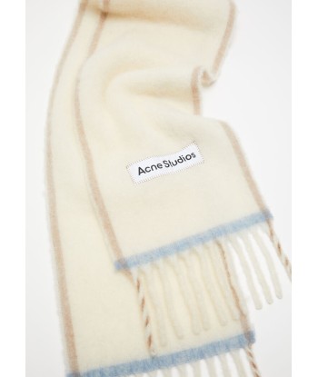 ACNE STUDIOS - WOOL MOHAIR SCARF NARROW WHITE Les êtres humains sont 