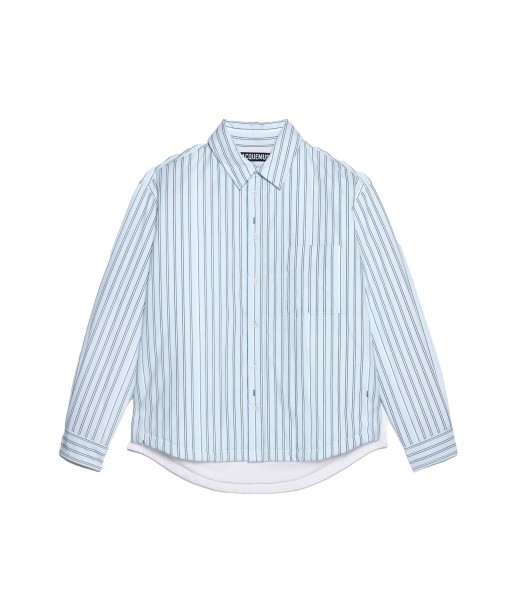 JACQUEMUS - LA CHEMISE BOULANGER PRINT BLUE STRIPES Venez acheter