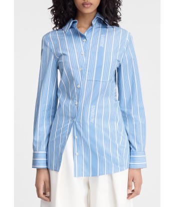 JACQUEMUS - LA CHEMISE PABLO JACQUARD BLUE/WHITE Paris Déstockage Promo