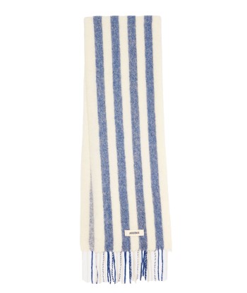 JACQUEMUS - L'ECHARPE CARRO WHITE AND BLUE STRIPE ouvre sa boutique