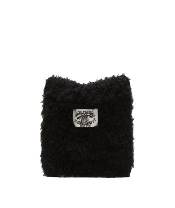 ACNE STUDIOS - FLUFFY SQUARE BEANIE BLACK de pas cher