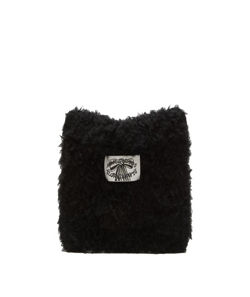 ACNE STUDIOS - FLUFFY SQUARE BEANIE BLACK de pas cher