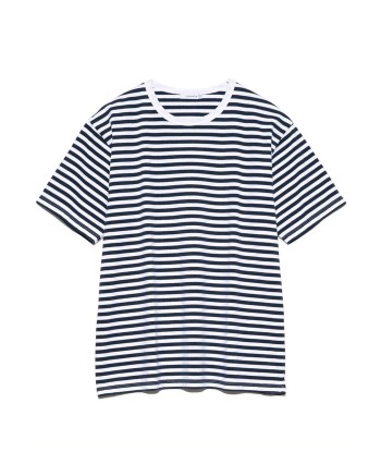 NANAMICA - COOLMAX STRIPE JERSEY TEE NAVY x WHITE en ligne des produits 