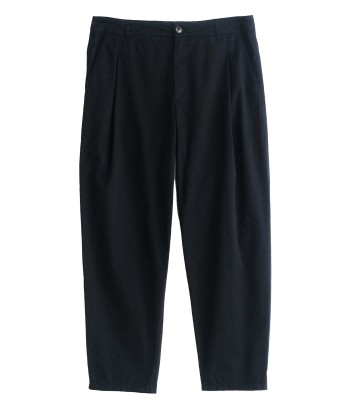 A KIND OF GUISE - FOLDED WIDE TROUSERS BLACK de la marque