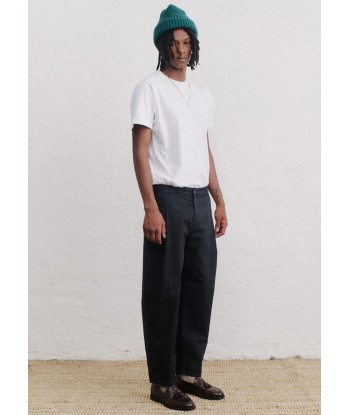 A KIND OF GUISE - FOLDED WIDE TROUSERS BLACK de la marque