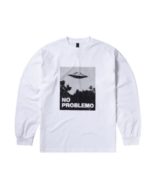 NO PROBLEMO - VISITORS LS TEE WHITE destockage