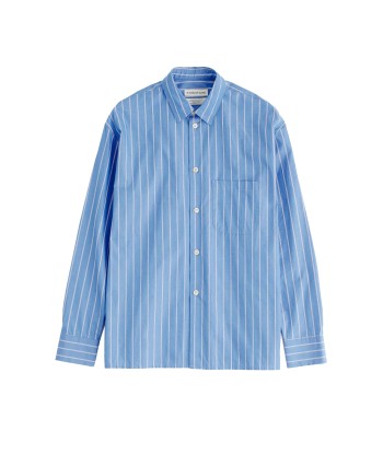 A KIND OF GUISE - GUSTO SHIRT BLUE RIVIERA STRIPE de technologie