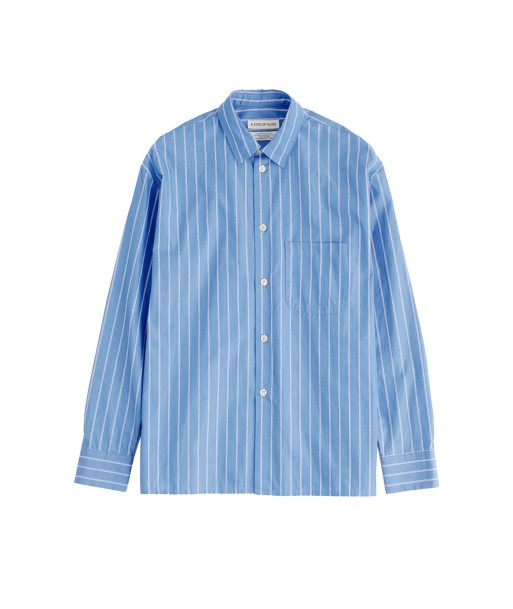 A KIND OF GUISE - GUSTO SHIRT BLUE RIVIERA STRIPE de technologie