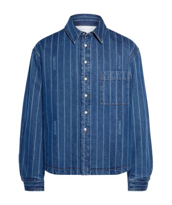 JACQUEMUS - LA CHEMISE BOULANGER PRINT BLUE STRIPE pas cher chine