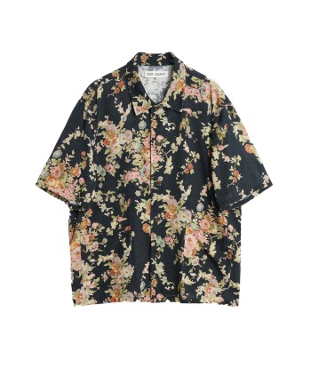 OUR LEGACY - ELDER SHIRT SHORTSLEEVE BLACK FLORAL TAPESTRY PRINT de technologie