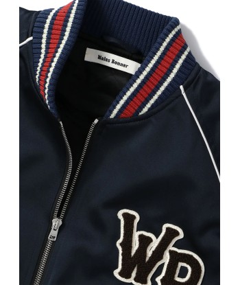 WALES BONNER - MARVEL JACKET NAVY brillant des détails fins