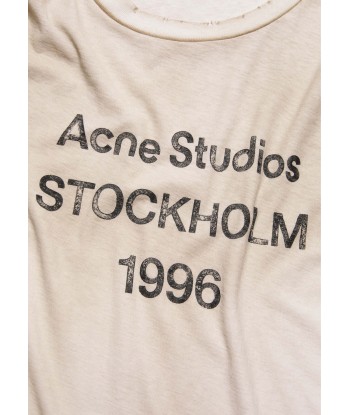 ACNE STUDIOS - LOGO T-SHIRT - RELAXED FIT DUSTY WHITE 50-70% off 