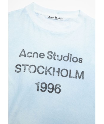 ACNE STUDIOS - LOGO T-SHIRT - RELAXED FIT DUSTY BLUE Découvrez la collection