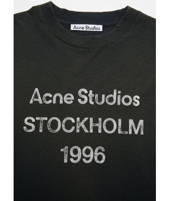 ACNE STUDIOS - LOGO T-SHIRT - RELAXED FIT FADED BLACK Economisez 