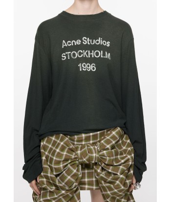 ACNE STUDIOS - LOGO T-SHIRT - RELAXED FIT FADED BLACK Economisez 