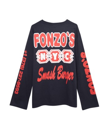 PUBLIC POSSESSION - FONZO LONGSLEEVE NAVY BLUE meilleur choix