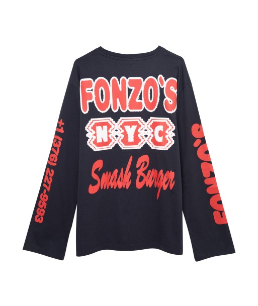 PUBLIC POSSESSION - FONZO LONGSLEEVE NAVY BLUE meilleur choix