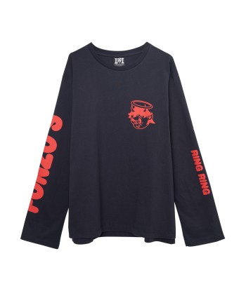 PUBLIC POSSESSION - FONZO LONGSLEEVE NAVY BLUE meilleur choix