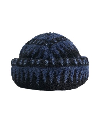 CÂBLEAMI - JACQUARD FUR FLEECE W/CAP BLUE JUSQU'A -70%! 