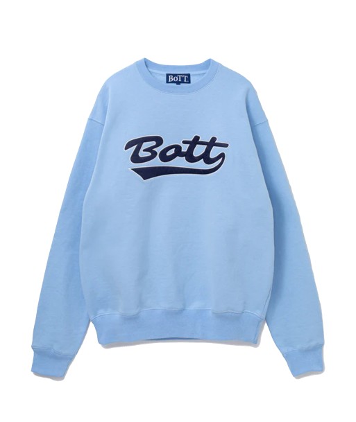 BOTT - SCRIPT LOGO CREWNECK LIGHT BLUE en ligne des produits 