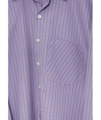 CAMISAS MANOLO - NORMAL SHIRT LILAC/BLUE CHECKS pas cheres