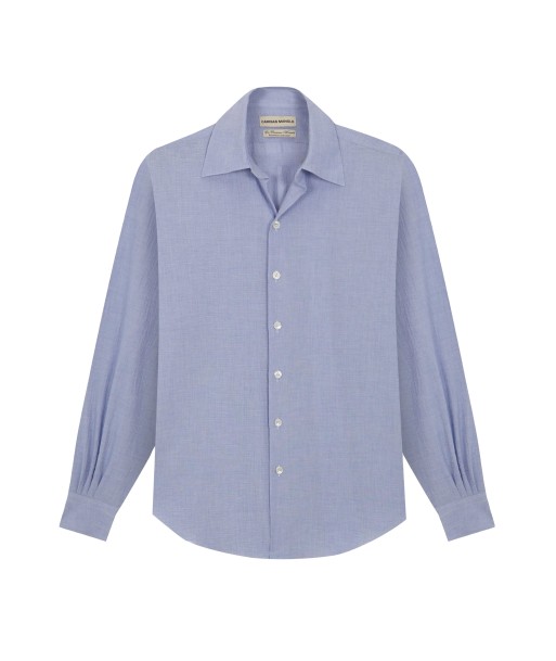 CAMISAS MANOLO - NORMAL SHIRT LIGHT BLUE SEERSUCKER Venez acheter