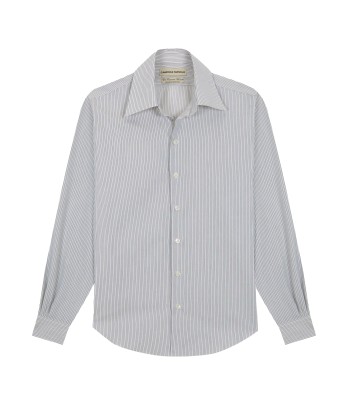 CAMISAS MANOLO -  WHITE BLUE STRIPES NORMAL SHIRT la livraison gratuite