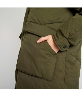 Mid-length padded jacket with hood KHAKI ou a consommer sur place